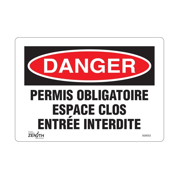 "Espace Clos Entrée Interdite" Sign (SKU: SGM353)