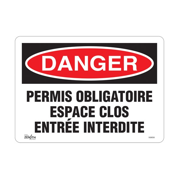 "Espace Clos Entrée Interdite" Sign (SKU: SGM356)