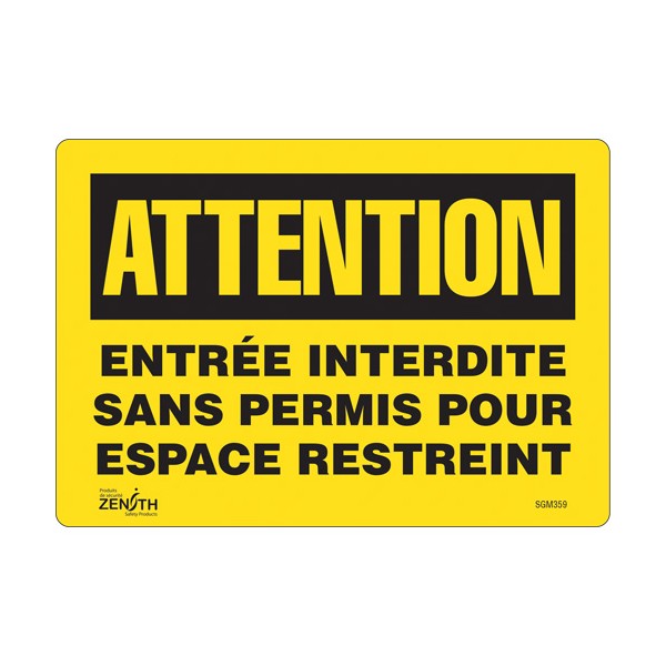 "Entrée Interdite Sans Permis" Sign (SKU: SGM359)