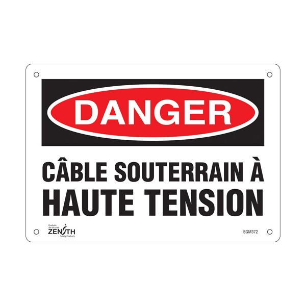 "Câble Souterrain À Haute Tension" Sign (SKU: SGM372)