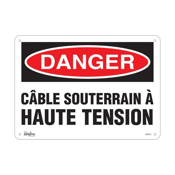 "Câble Souterrain À Haute Tension" Sign (SKU: SGM376)