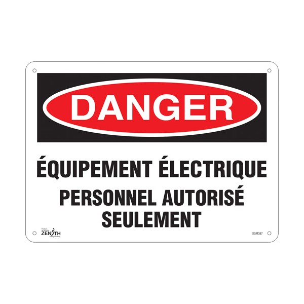 "Équipement Électrique" Sign (SKU: SGM387)