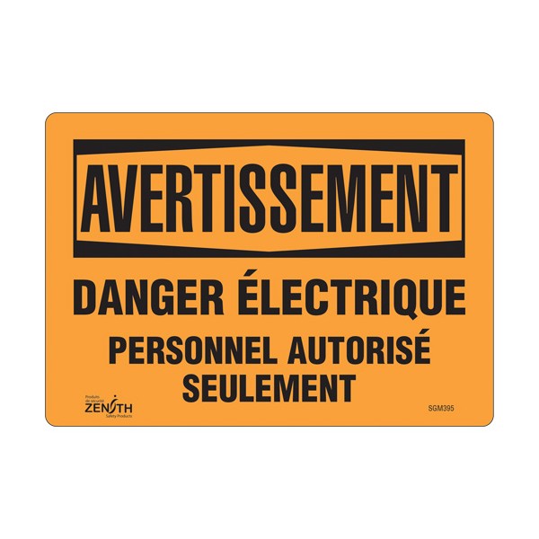 "Danger Électrique" Sign (SKU: SGM395)