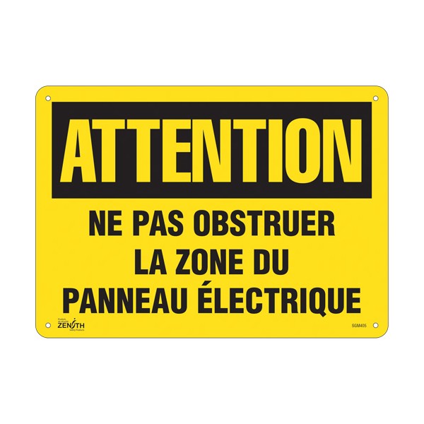 "Zone du Panneau Électrique" Sign (SKU: SGM405)