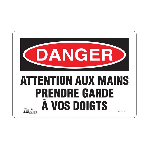 "Prendre Garde À Vos Doigts" Sign (SKU: SGM445)