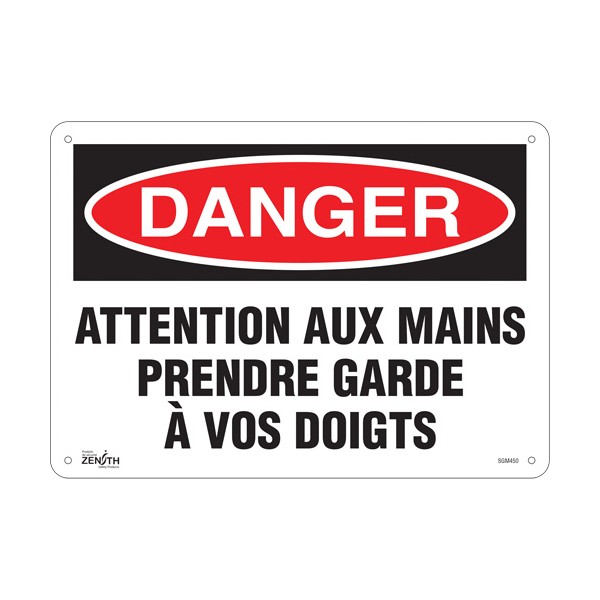 "Prendre Garde À Vos Doigts" Sign (SKU: SGM450)