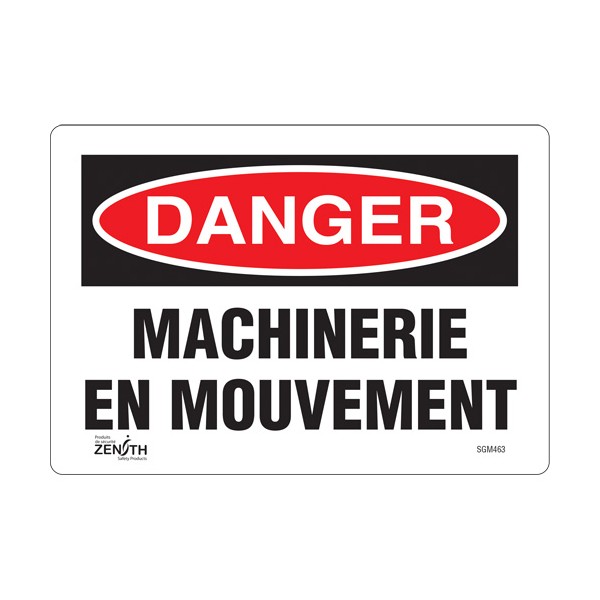 "Machinerie en Mouvement" Sign (SKU: SGM463)