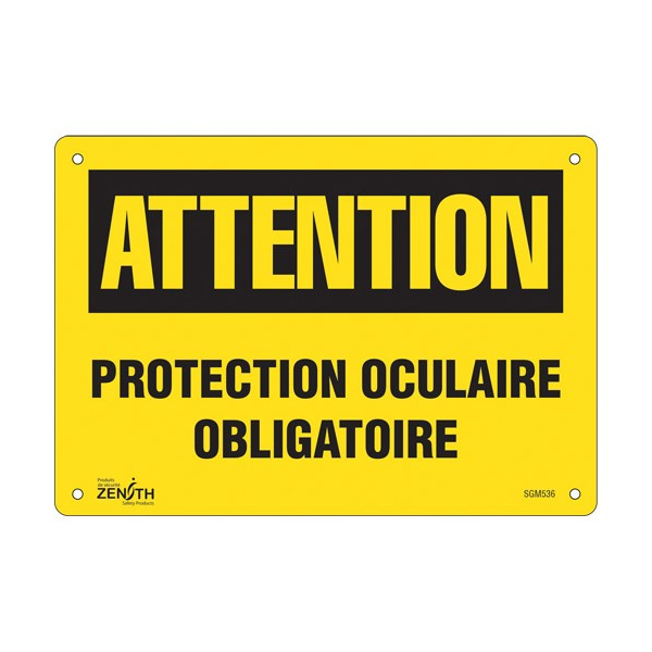 "Protection Oculaire Obligatoire" Sign (SKU: SGM536)