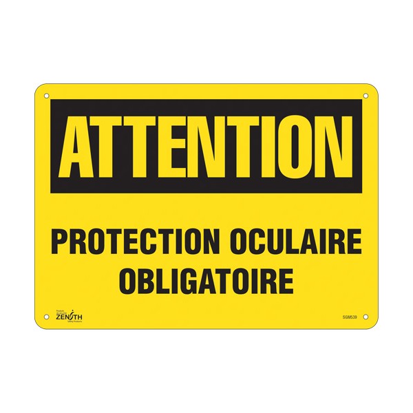 "Protection Oculaire Obligatoire" Sign (SKU: SGM539)