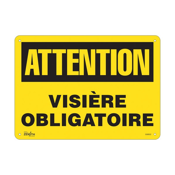 "Visière Obligatoire" Sign (SKU: SGM552)