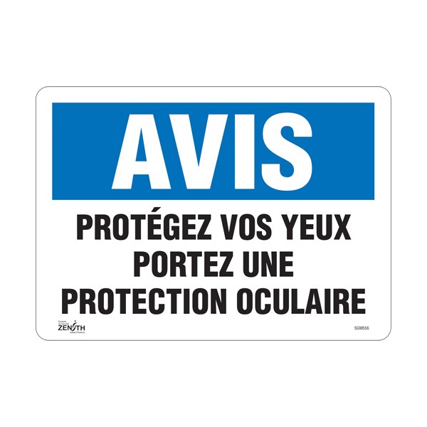 "Protégez vos Yeux" Sign (SKU: SGM556)