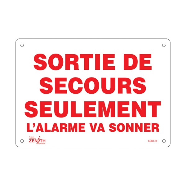 "Sortie De Secours" Sign (SKU: SGM615)