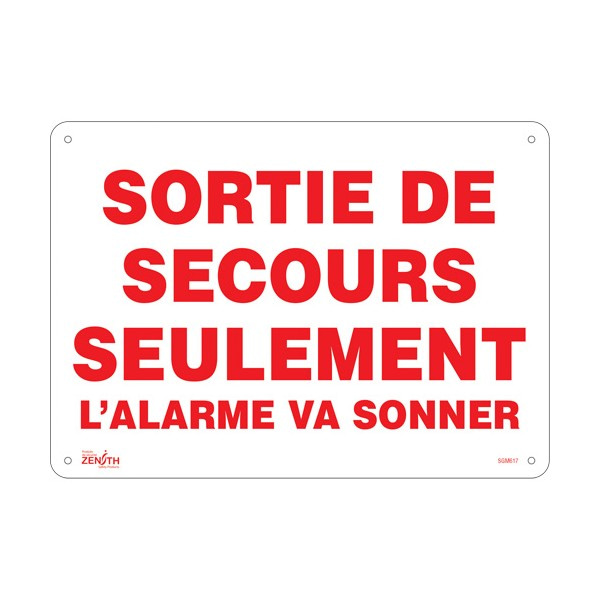 "Sortie De Secours" Sign (SKU: SGM617)