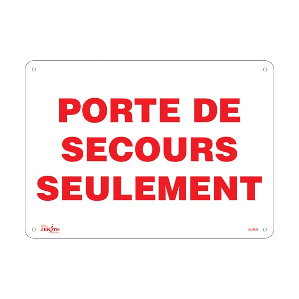"Porte De Secours" Sign (SKU: SGM665)