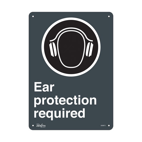 "Ear Protection Required" Sign (SKU: SGM675)