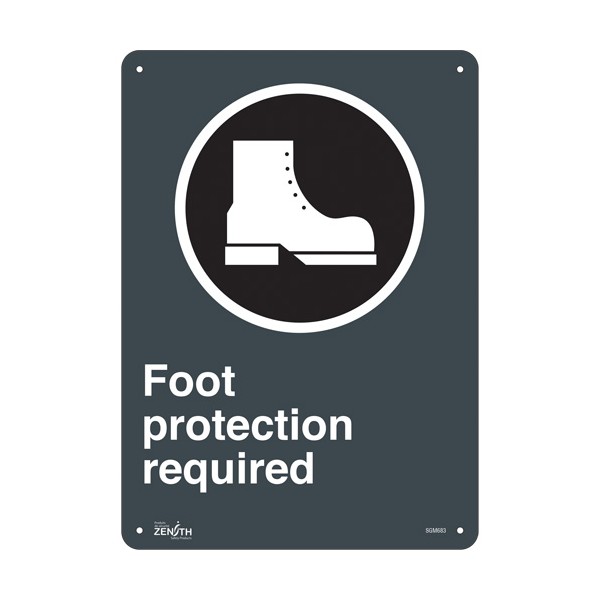 "Foot Protection Required" Sign (SKU: SGM683)