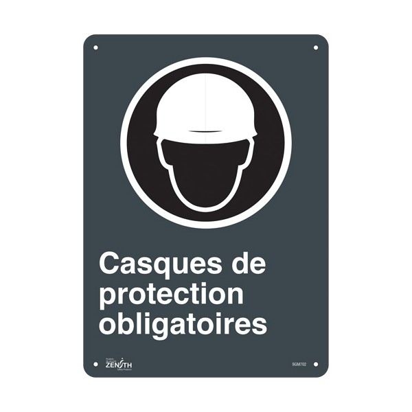 "Casques De Protection Obligatoires" Sign (SKU: SGM702)
