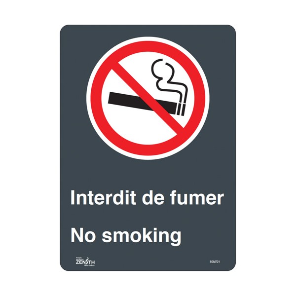 "Interdit De Fumer/No Smoking" Sign (SKU: SGM721)