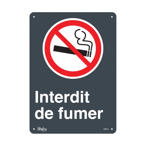 "Interdit De Fumer" Sign (SKU: SGM725)
