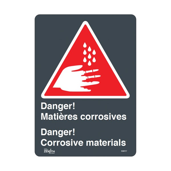 "Corrosive Materials" Sign (SKU: SGM727)