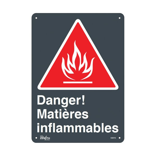 "Matières Inflammables" Sign (SKU: SGM755)