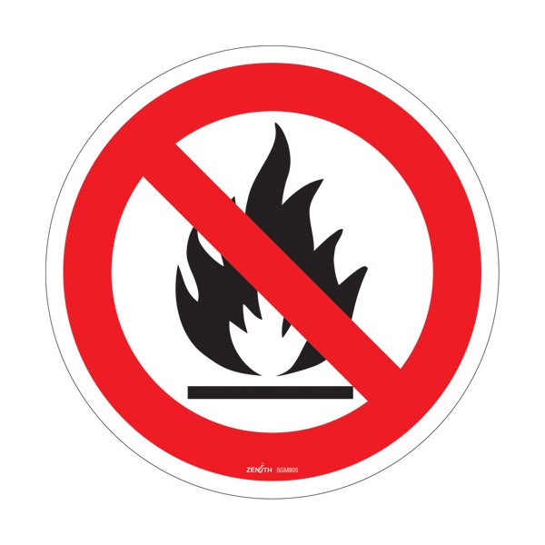 No Open Flames CSA Safety Sign (SKU: SGM805)
