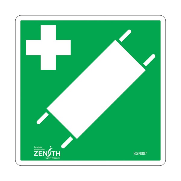 First Aid Stretcher CSA Safety Sign (SKU: SGN087)