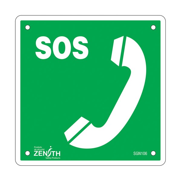 Emergency Telephone CSA Safety Sign (SKU: SGN106)