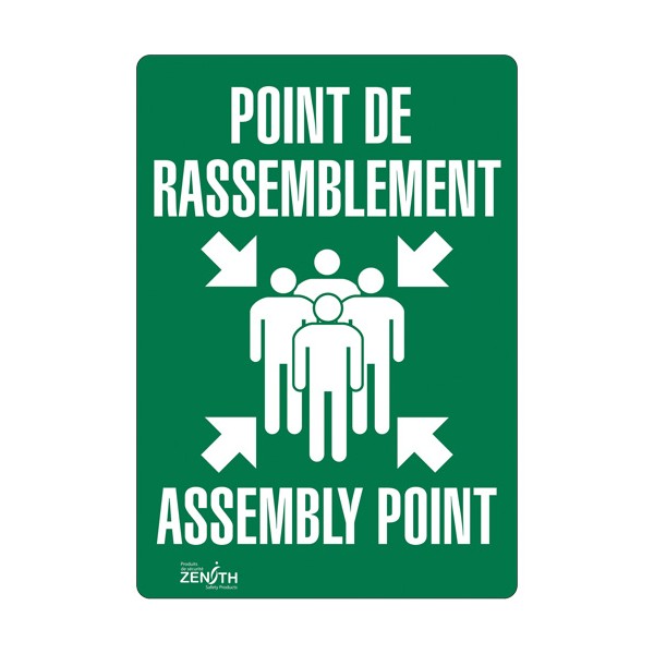 "Point de rassemblement/Assembly Point" Sign (SKU: SGP171)