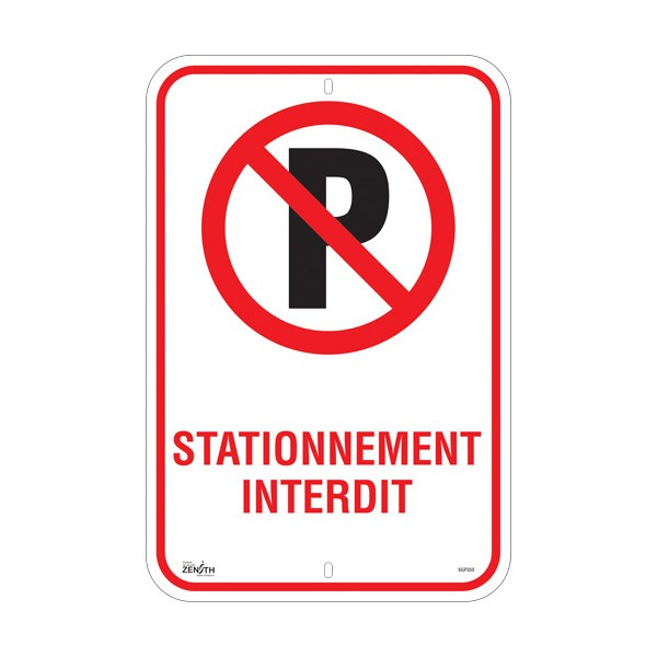 "Stationnement Interdit" Sign (SKU: SGP350)