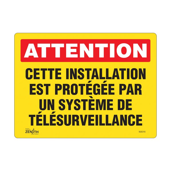 "Système de télésurveillance" Sign (SKU: SGS316)