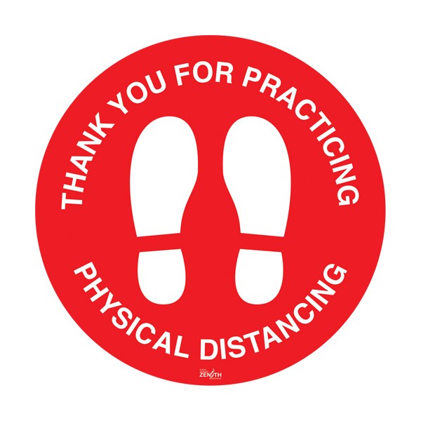 "Physical Distancing" Floor Sign (SKU: SGU562)