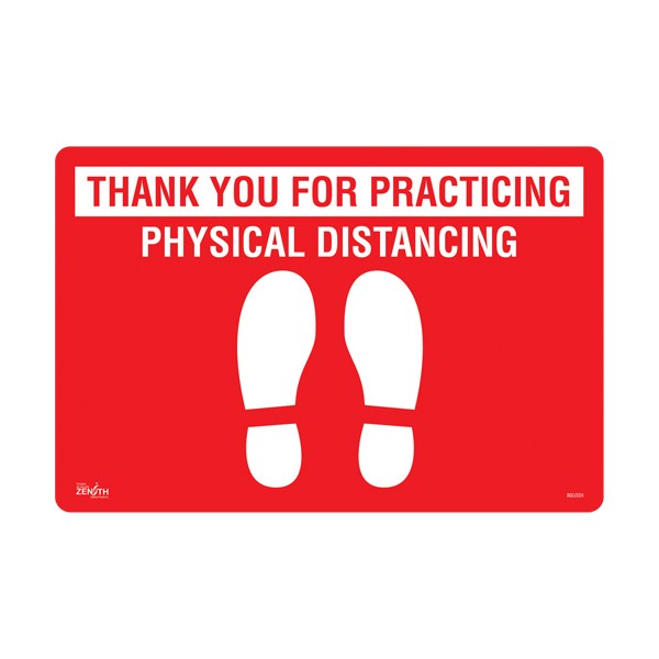 "Physical Distancing" Floor Sign (SKU: SGU324)