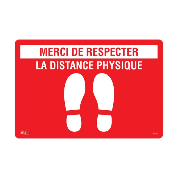 "Distance physique" Floor Sign (SKU: SGU325)