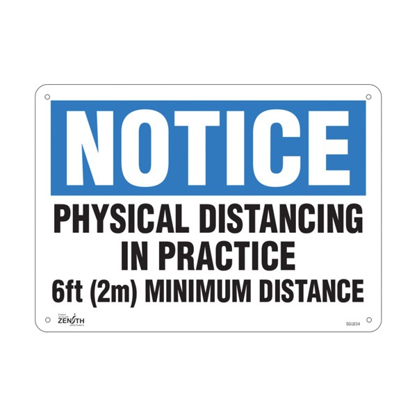 "Physical Distancing In Practice" Sign (SKU: SGU334)