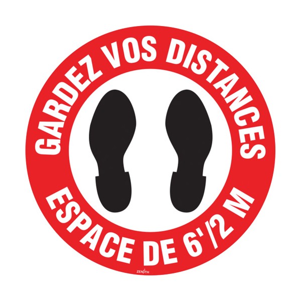 "Gardez vos distances" Floor Sign (SKU: SGU567)