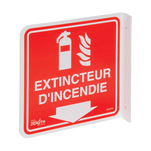 90° Projecting "Extincteur d'Incendie" Sign (SKU: SHG576)