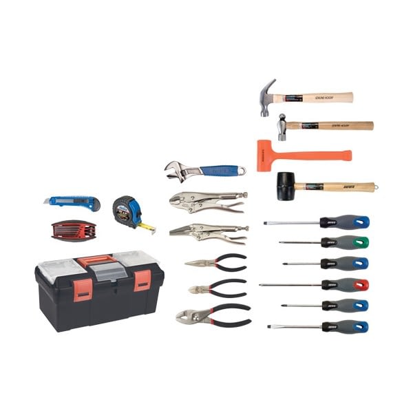 Essential Tool Set with Plastic Tool Box (SKU: TYP013)